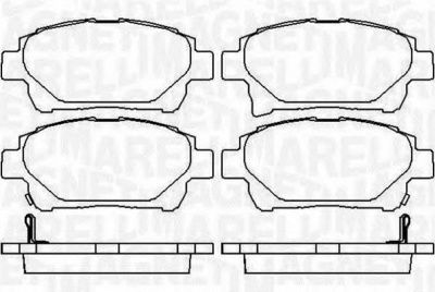 MAGNETI MARELLI 363916060784 -  Комплект тормозных колодок, дисковый тормоз